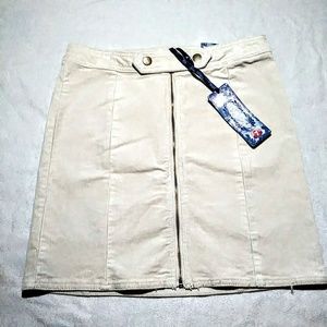 Blue spice corduroy mini-skirt